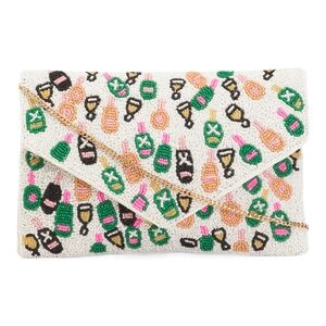 Antik Kraft Beaded Clutch with Colorful Accents